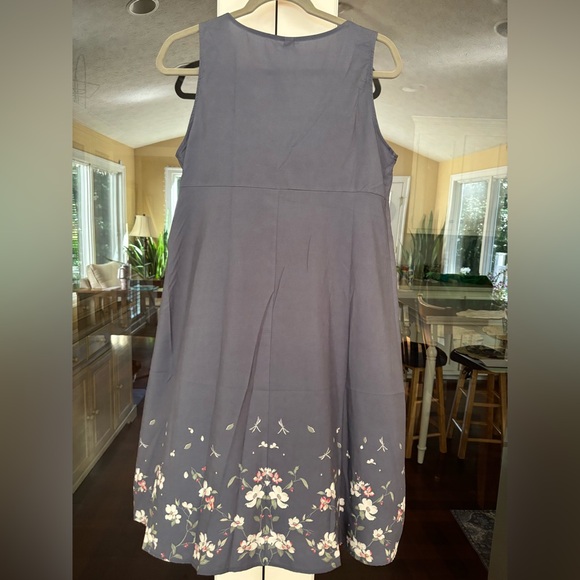Floral Gray/blue Dress - Picture 2 of 5